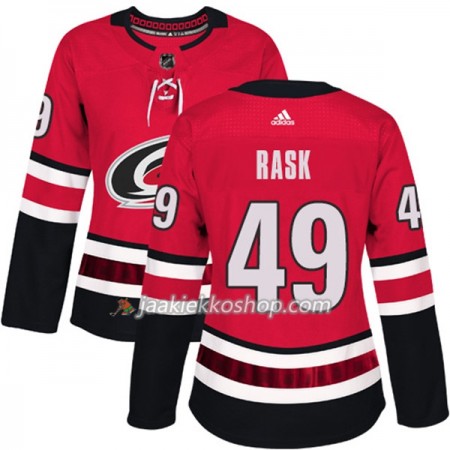 Nainen NHL Carolina Hurricanes Pelipaita Victor Rask 49 Adidas 2017-2018 Punainen Authentic